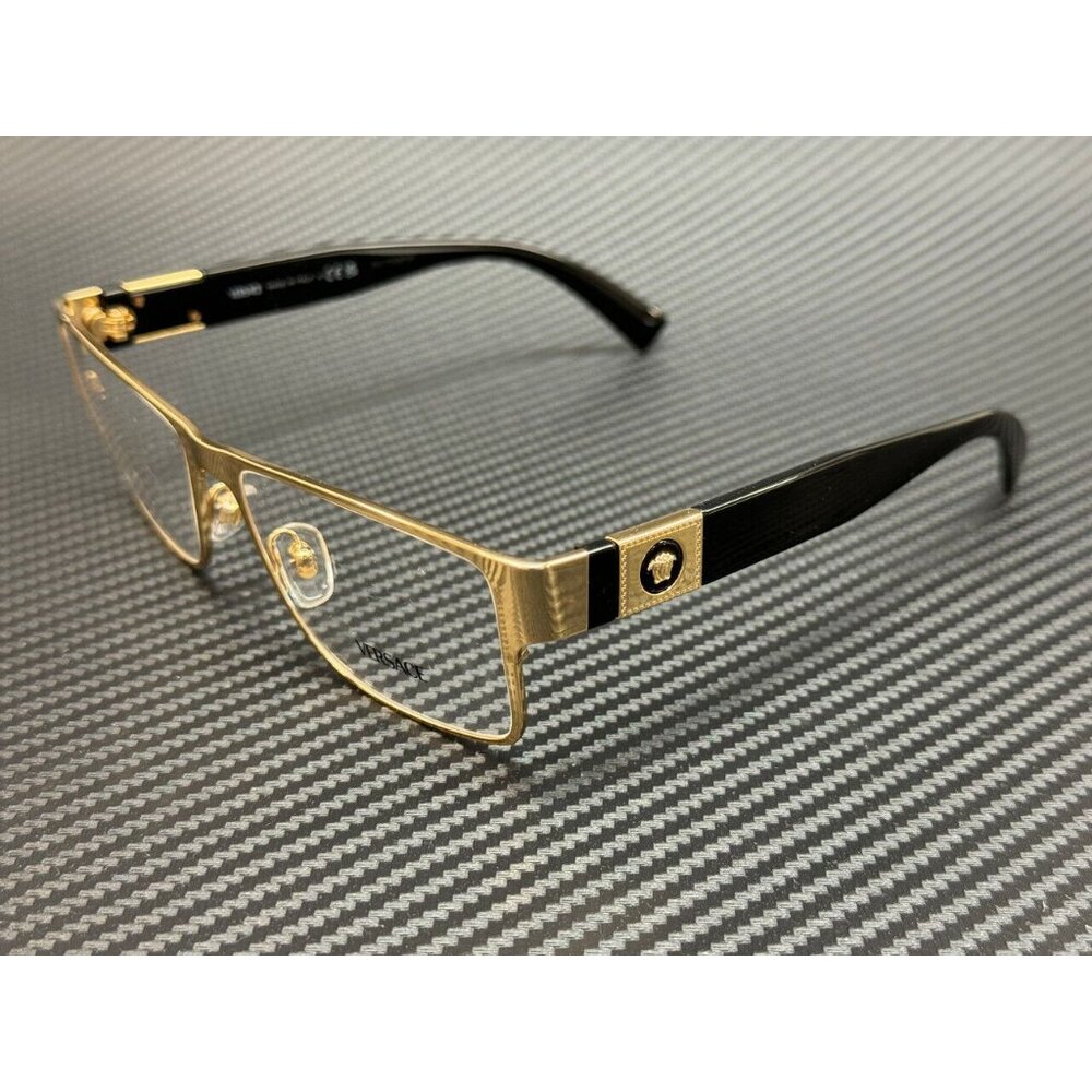 New Versace Golden Mens Medusa Logo 57mm Eyeglasses